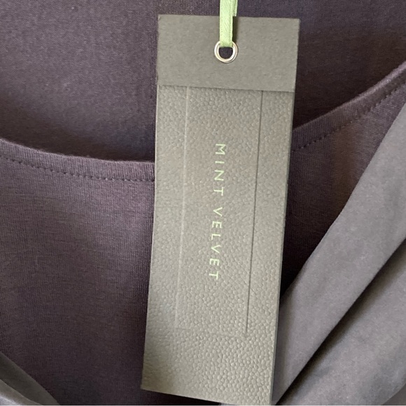 BNWT Mint Velvet Women's Relaxed Floaty Fit Charcoal Grey Blouse Uk Size 16 - Picture 13 of 16